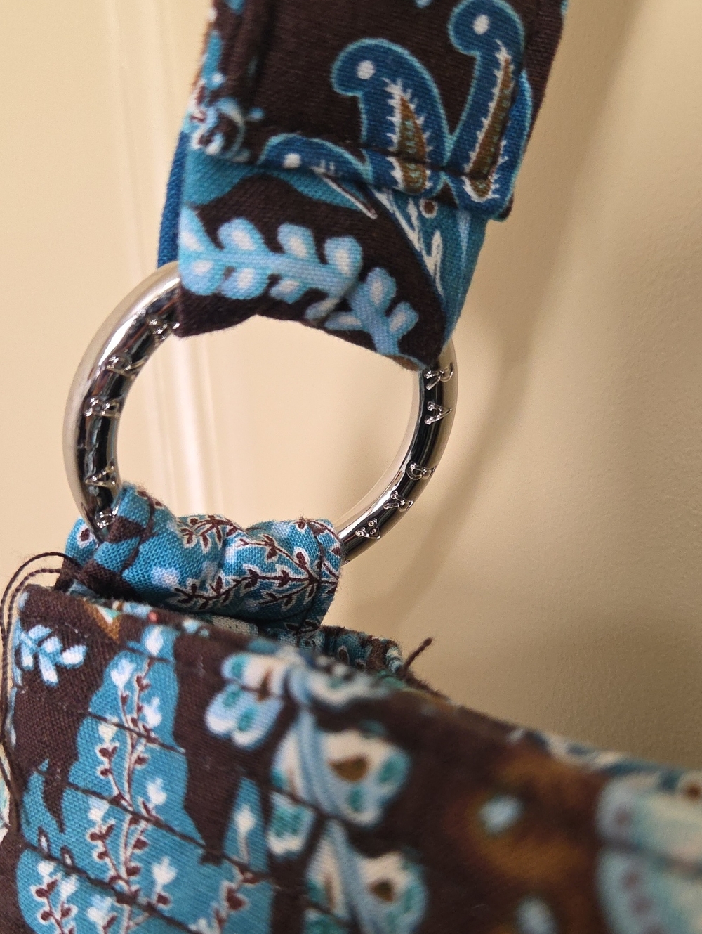 Vera Bradley Retired Blue Paisley Quilted Shoulder Bag - Picture 10 of 14